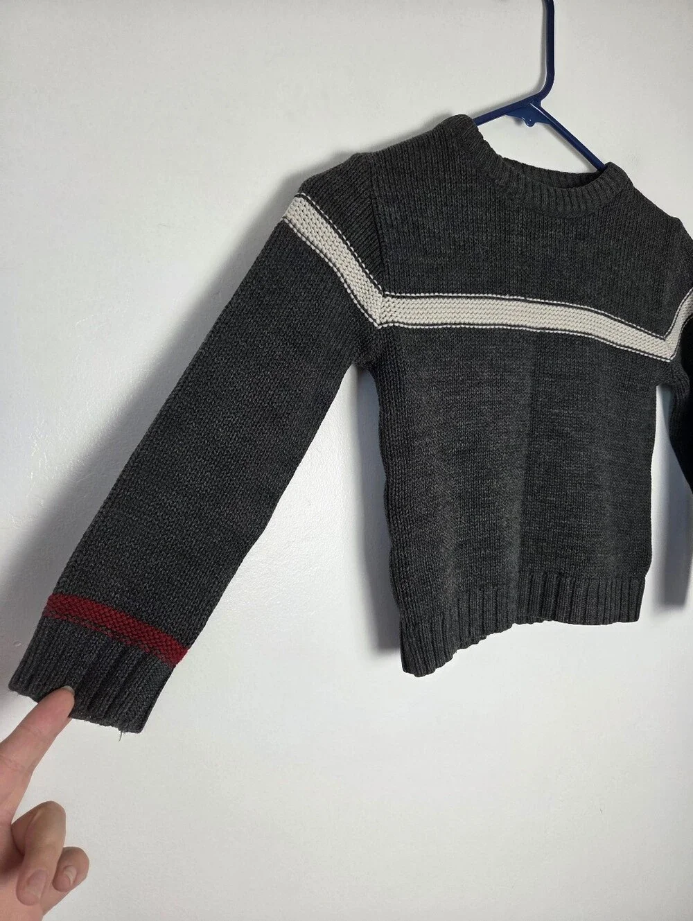 Vintage Arizona Knit Sweater Boys Size 5/6 Gray Preppy Retro Old Money Heritage